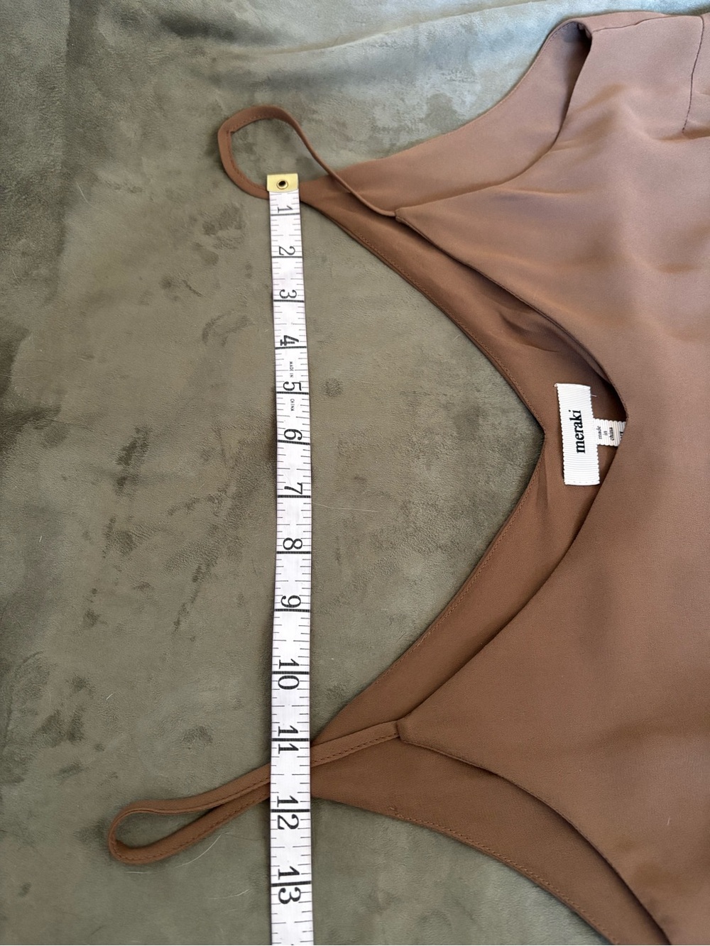 Meraki Nude Taupe Silky VNeck Cami Tank Top SZ XL Fairycore Coquette Plus Size - Picture 15 of 16